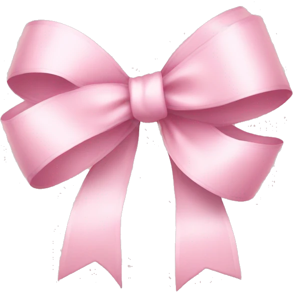 light pink bow with thin ribbon emoji