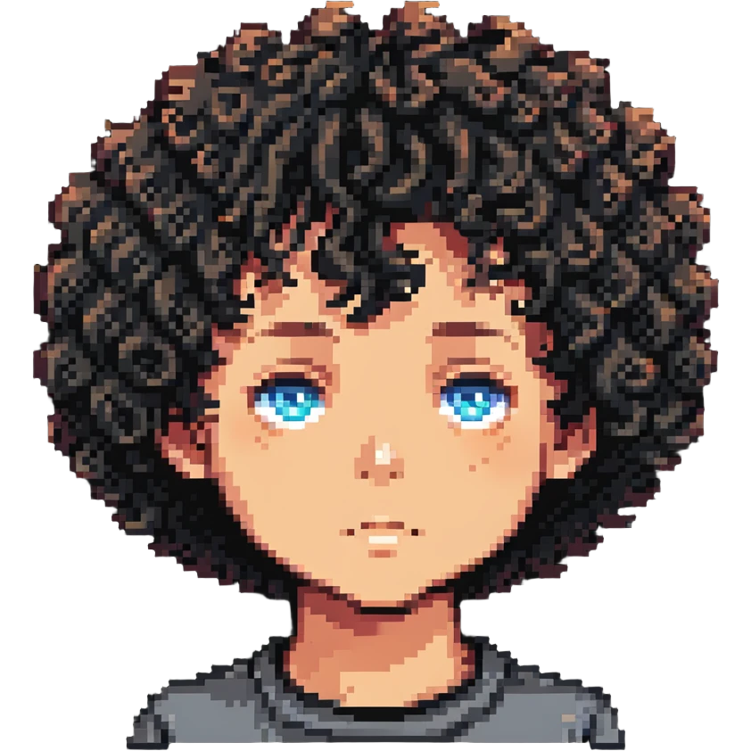 curly hair boy emoji