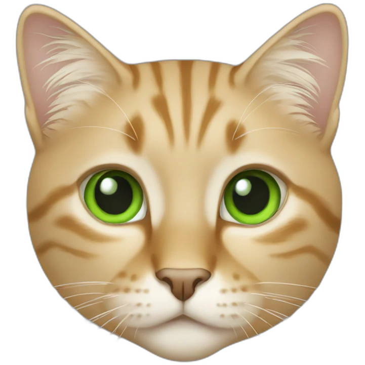 Cat with blonde long hair and green eyes emoji