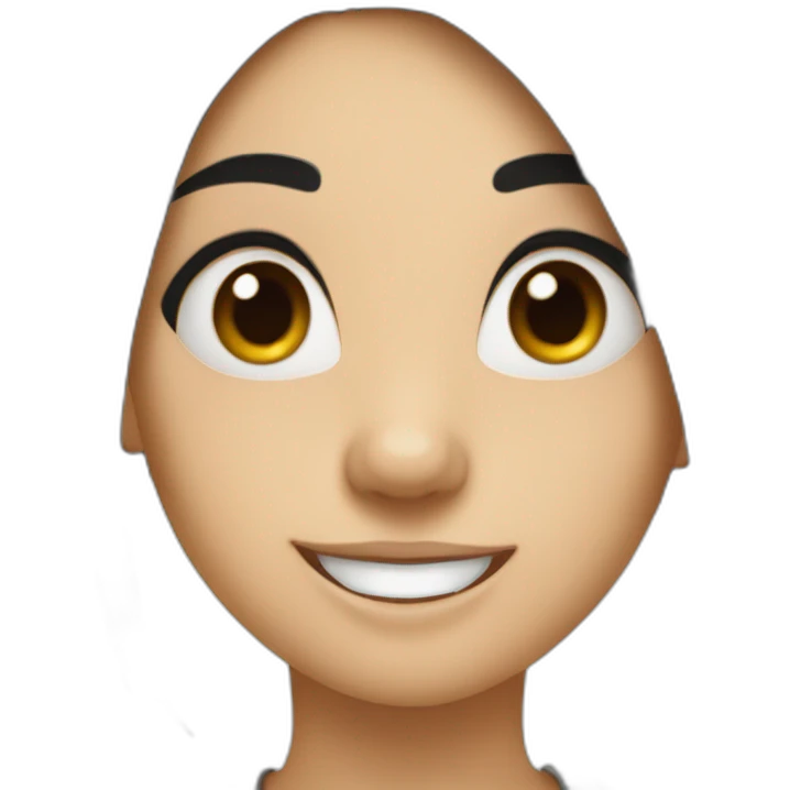 A mosquito with girl face in black hair and smiling wearing glaces emoji