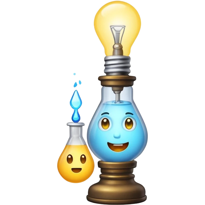 alchemist character lightbulb replaced by glowing vial emoji