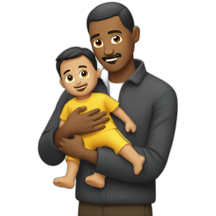 Padre abrazando a el hijo emoji