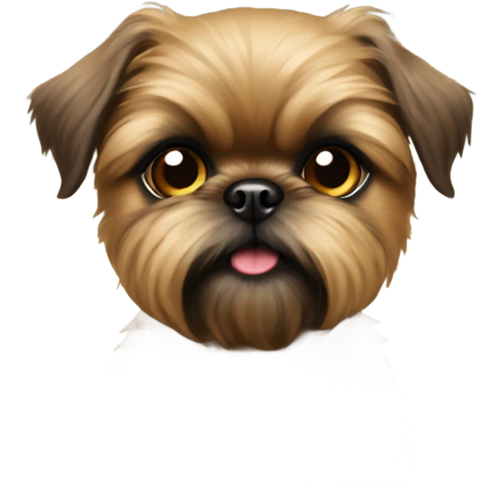Brussels Griffon puppy Christmas  emoji