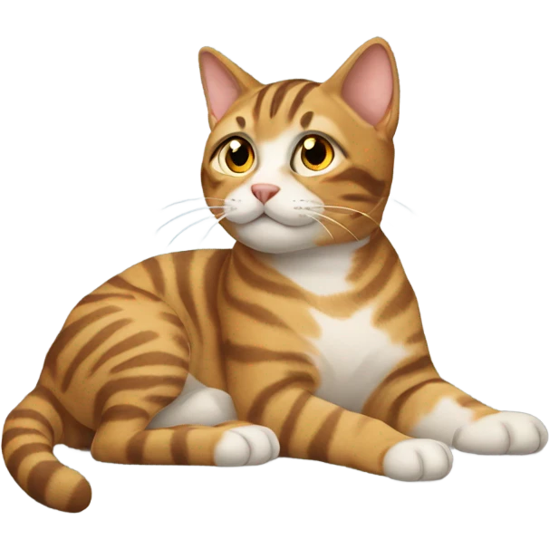 tabby cat lying down emoji