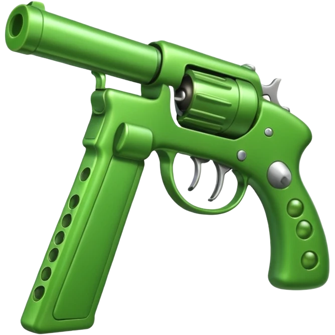 Pea with a gun emoji