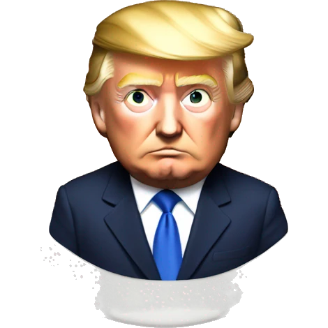Donald trump with cat on plate  emoji