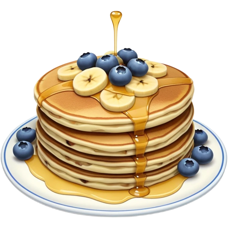 Blueberry Pancakes with banana emoji