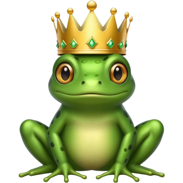 Frog with a crown emoji