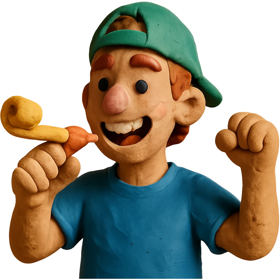 party guy with a snapback hat emoji