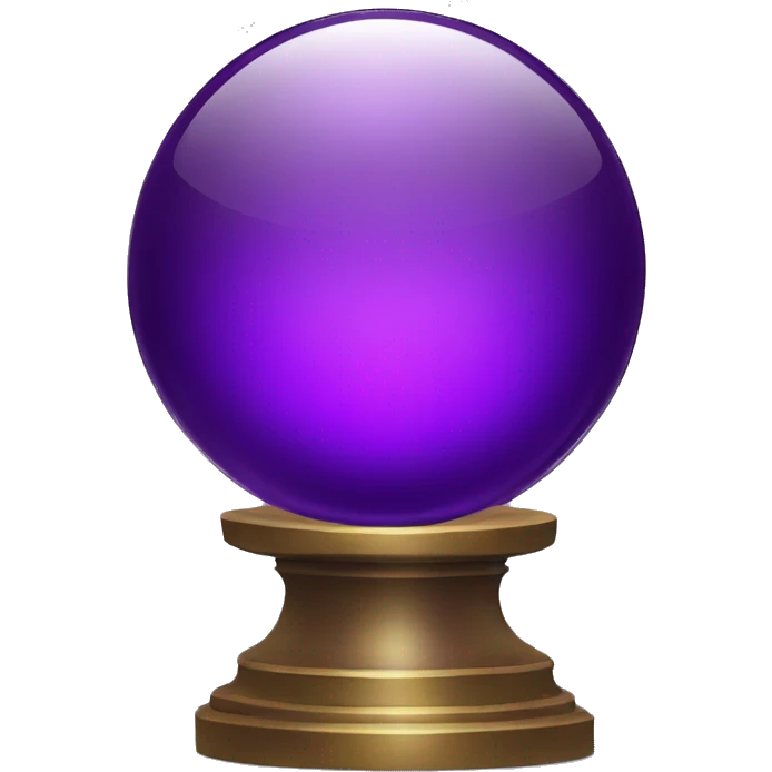 purple glass crystal ball on a pedestal emoji