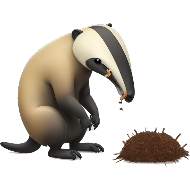 anteater eating ants emoji