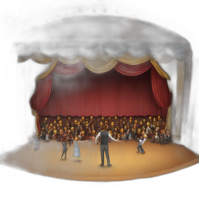 people on theater stage emoji