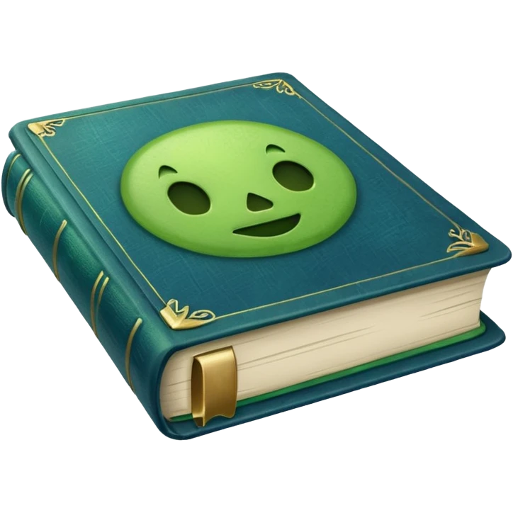 green and blue book emoji