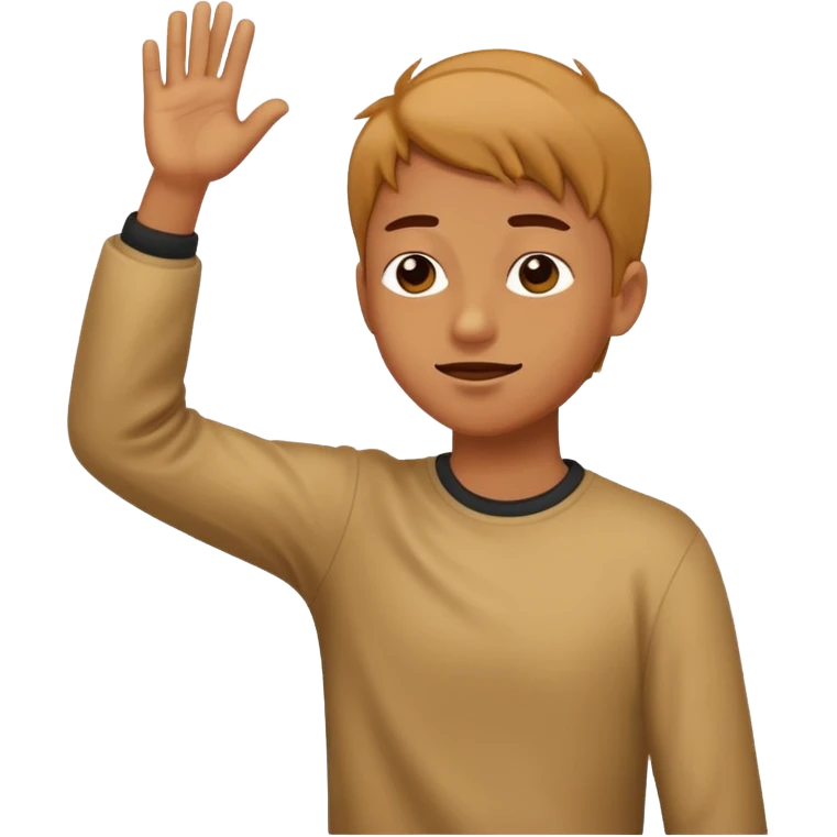 A person dabbing emoji