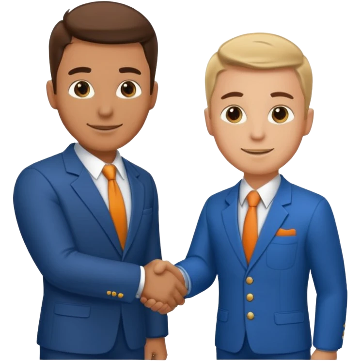 Mechanic and gentleman shaking hands emoji