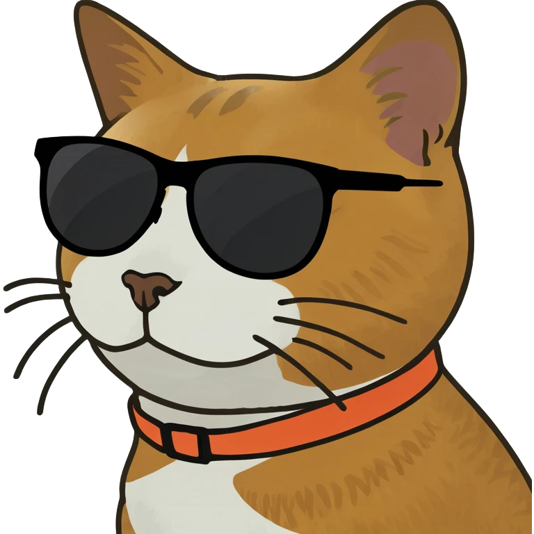 Cat with sunglasses emoji