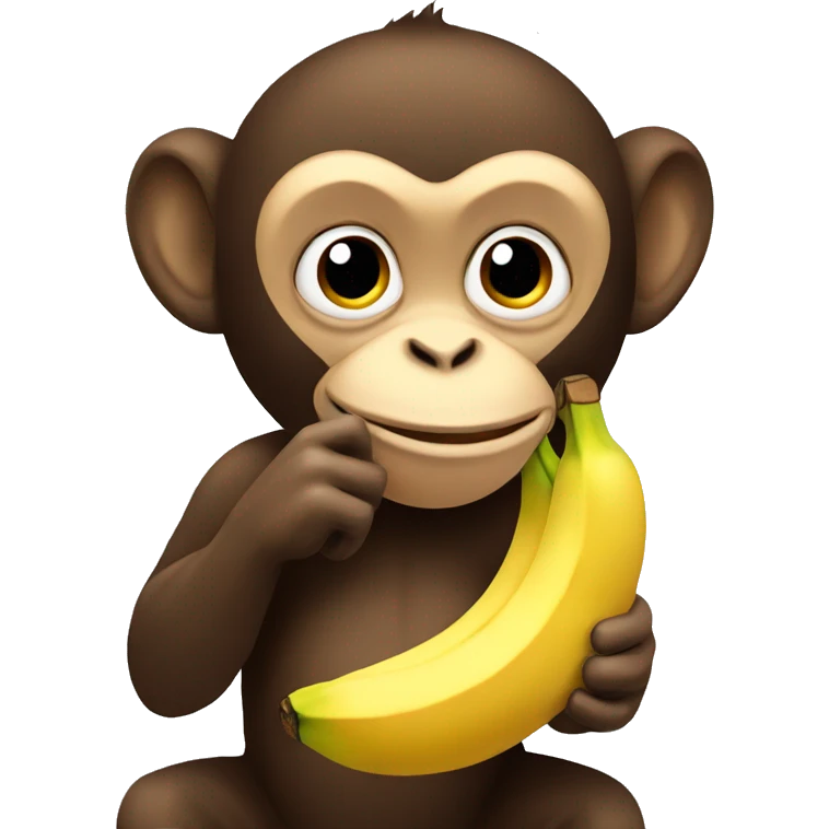 a monkey eating a banana emoji