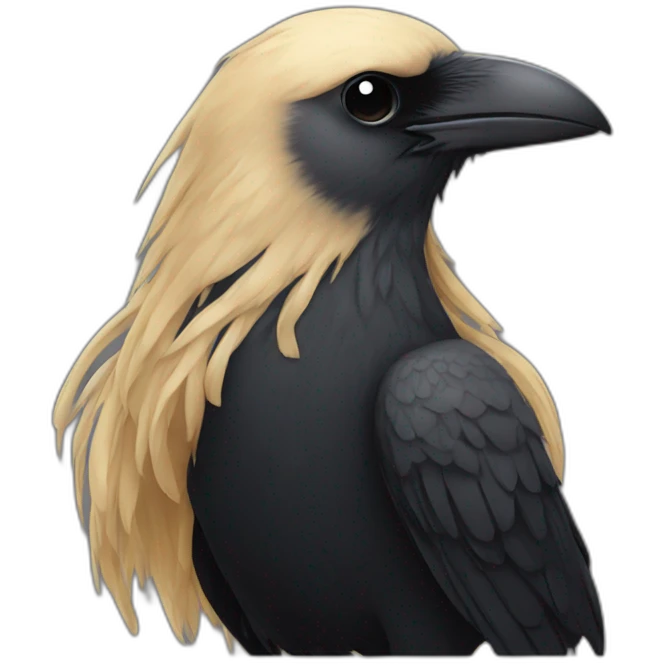 crow with blond hair emoji