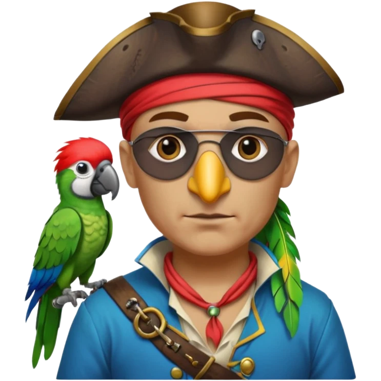 pirate and parrot emoji