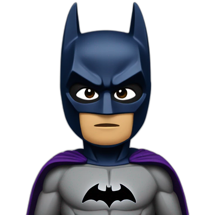 Batmans qui mange un anjs emoji