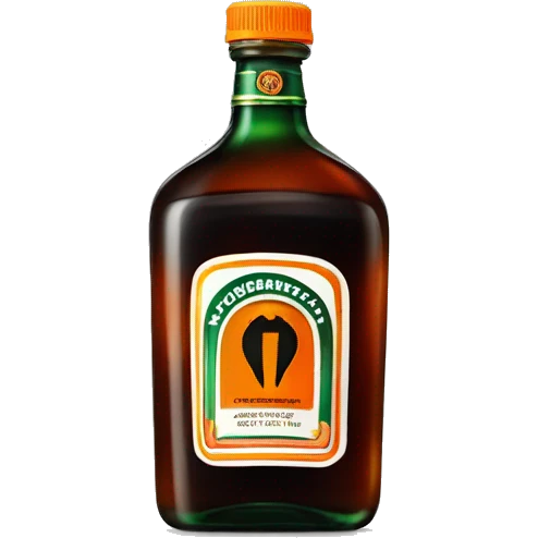 jagermeister with orange on the top emoji