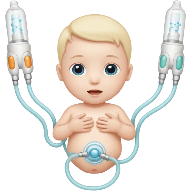 Baby with umbilical tubes emoji