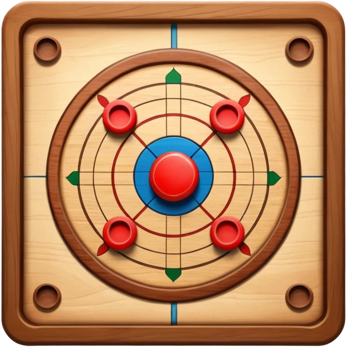 Please create carrom board game emoji in square format emoji