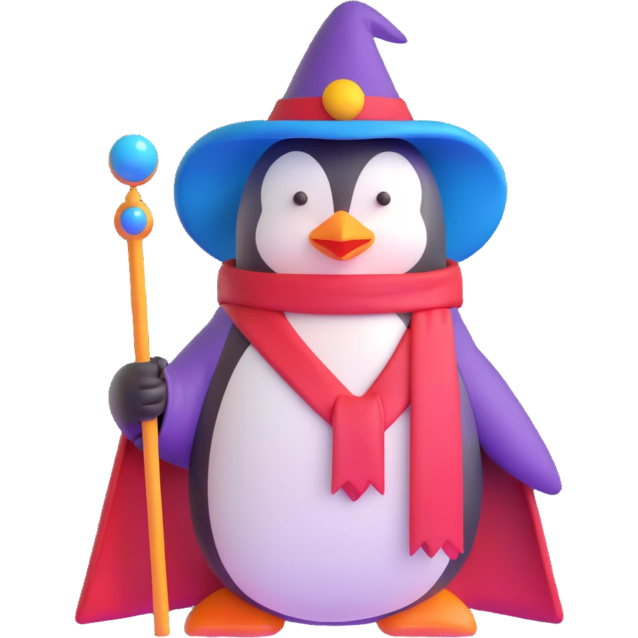 penguin wizard emoji