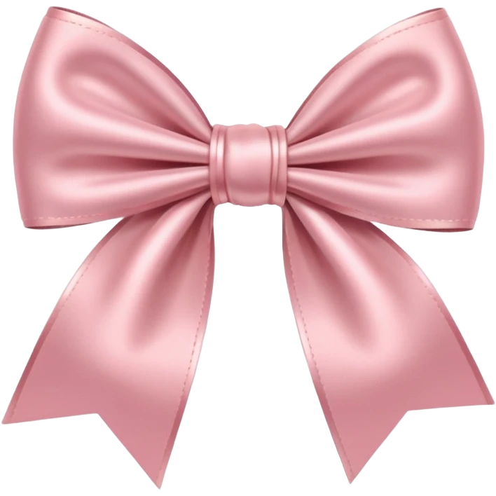 Soft pink satin bow emoji