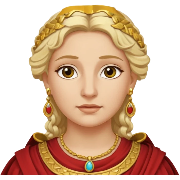 Ancient Roman woman with earrings and blonde hair emoji
