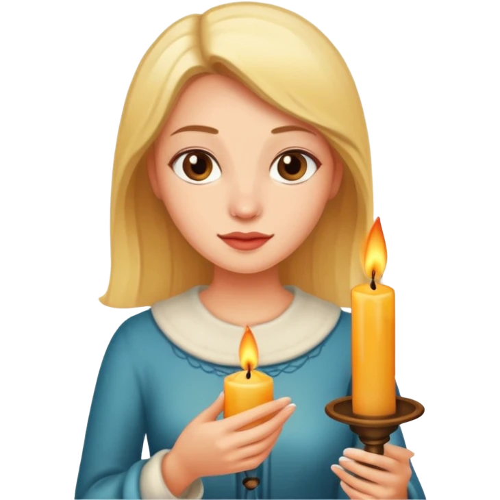  woman holding candle emoji
