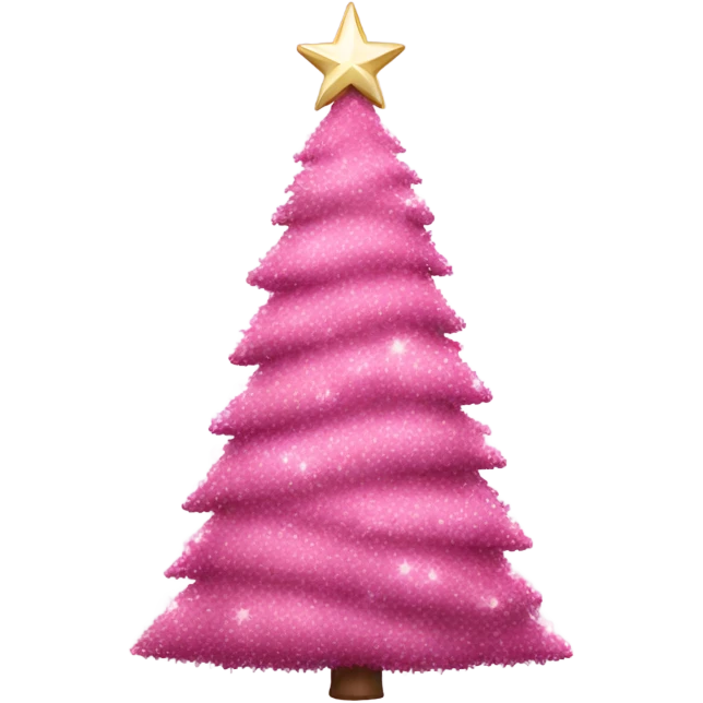 Large pink Christmas tree decorated   emoji