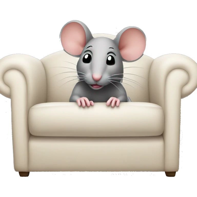 A mouse on a sofa emoji