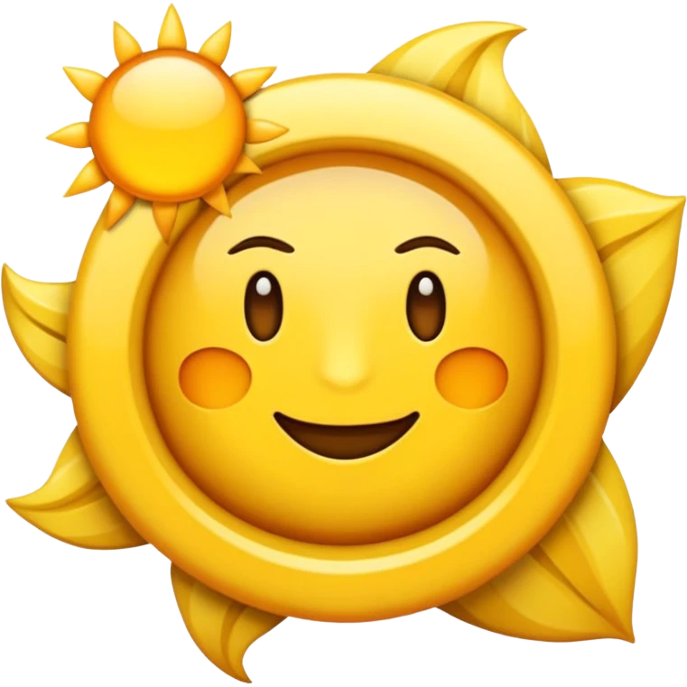 Sol con cara rasgos incaicos  emoji