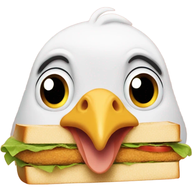 Chicken being a sandwich  emoji