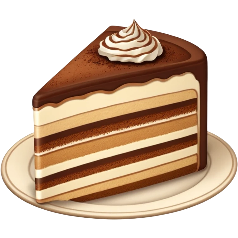 Tiramisu cake slice emoji