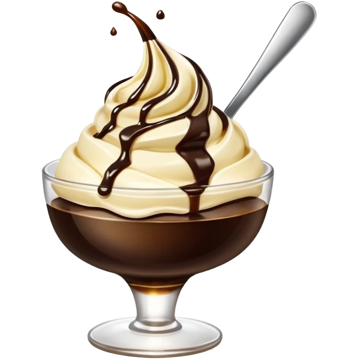 Soy sauce bottle poured on ice cream. emoji