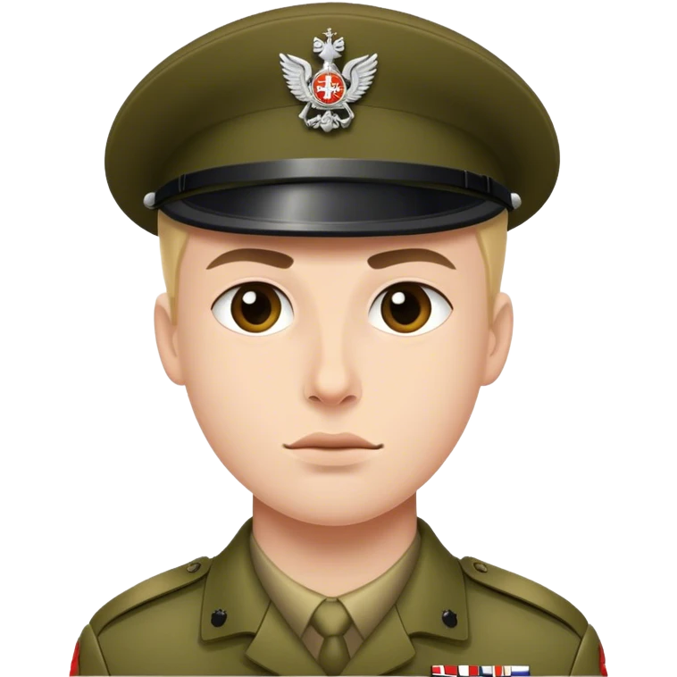 British army is serious and photorealistic emoji