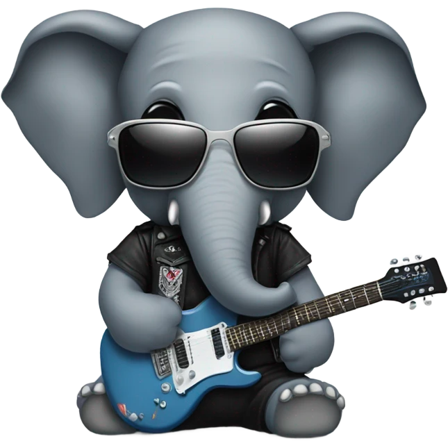 Elephant heavy metal emoji