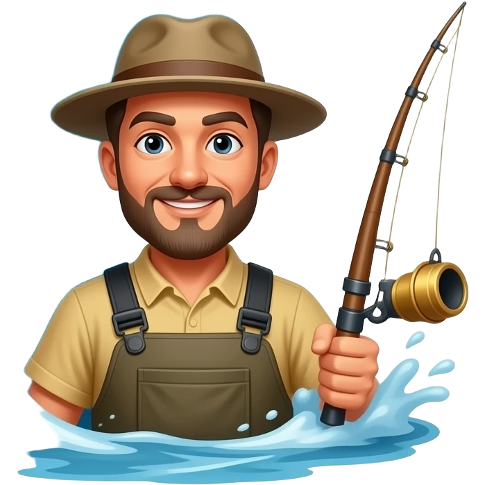 huge waves splashing a fisherman,make sure the waves r in the background emoji