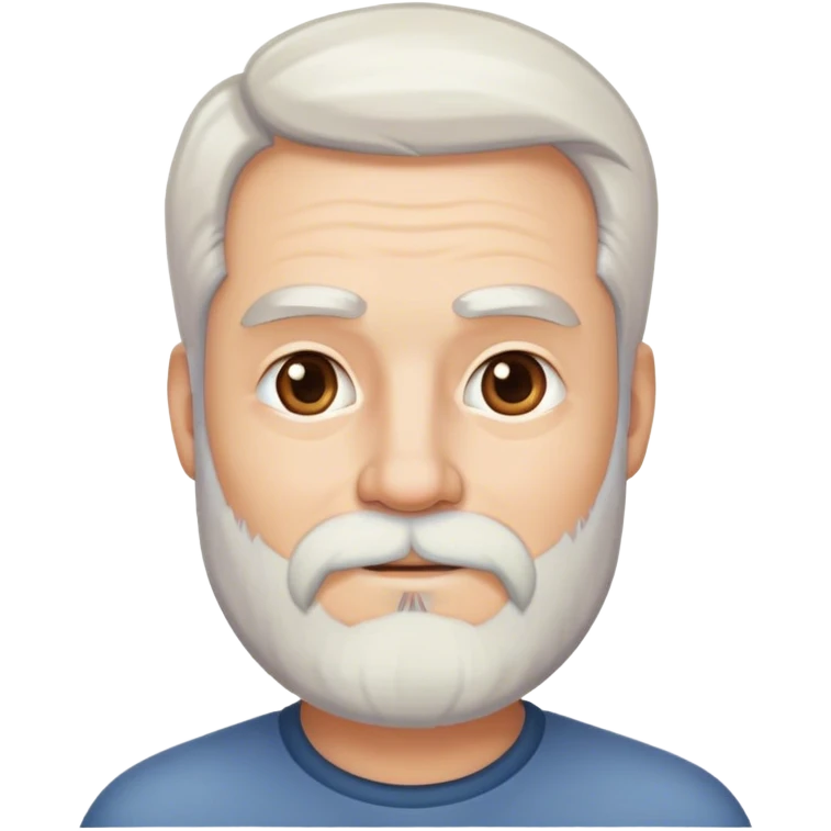 50+ year old man with whitish hair and beard emoji