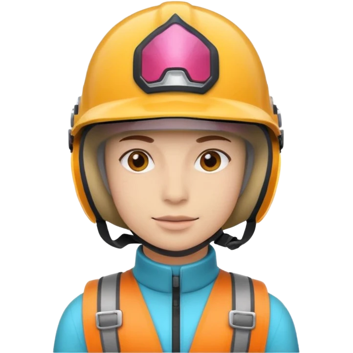 Colorful Helmeted Traveler emoji