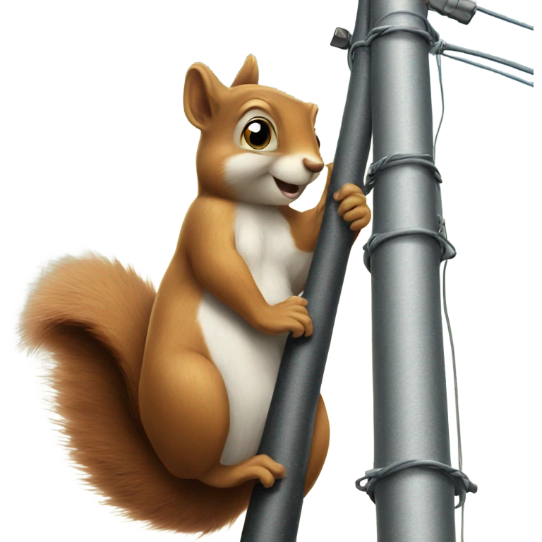 Squirrel on electric pole emoji