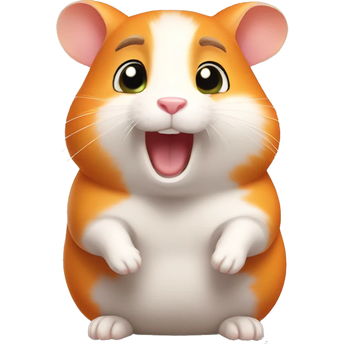 squeak the cute orange hamster heartbeat talking tom emoji