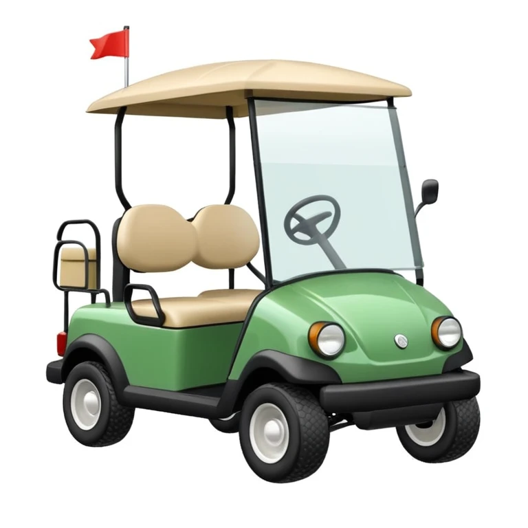 Cute golf cart emoji emoji