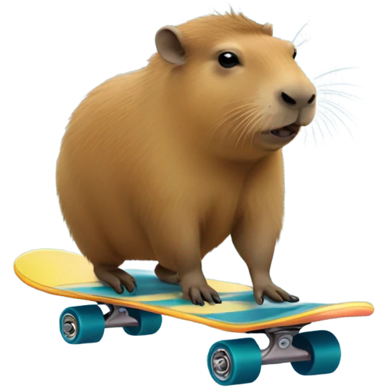capybara on a skateboard emoji