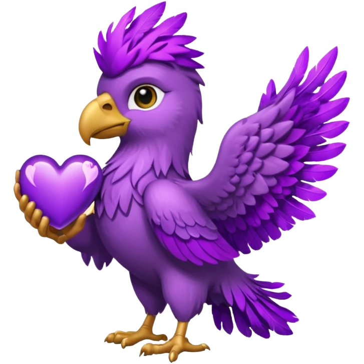 griffin fantasy purple heart emoji