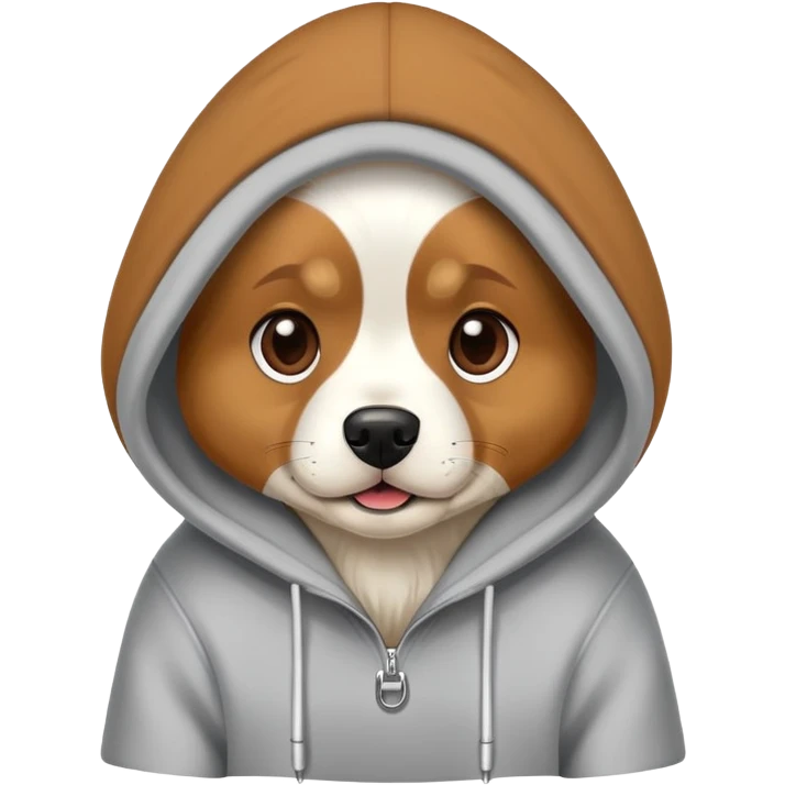 dog wearing a hoodie emoji
