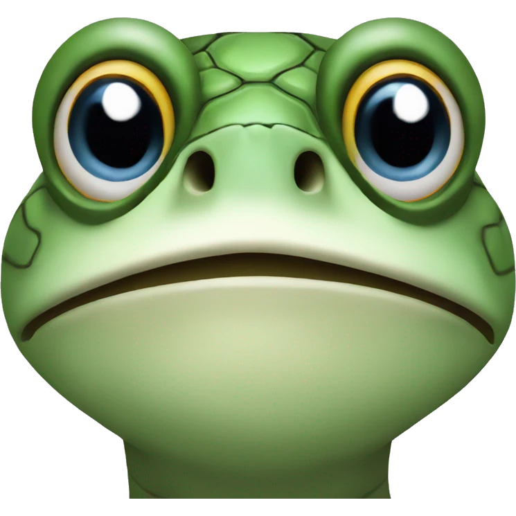 turtle head in penguin body emoji