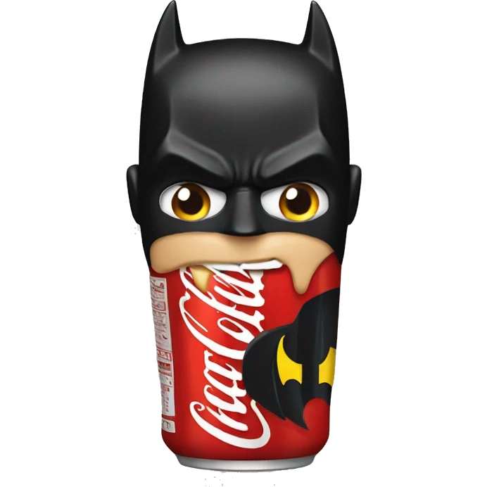 Batman with a Coke emoji